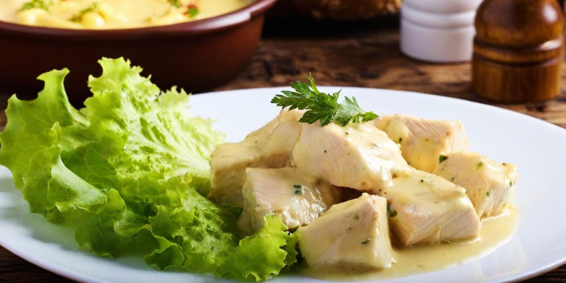 Куряче стегно в гірчичному соусі