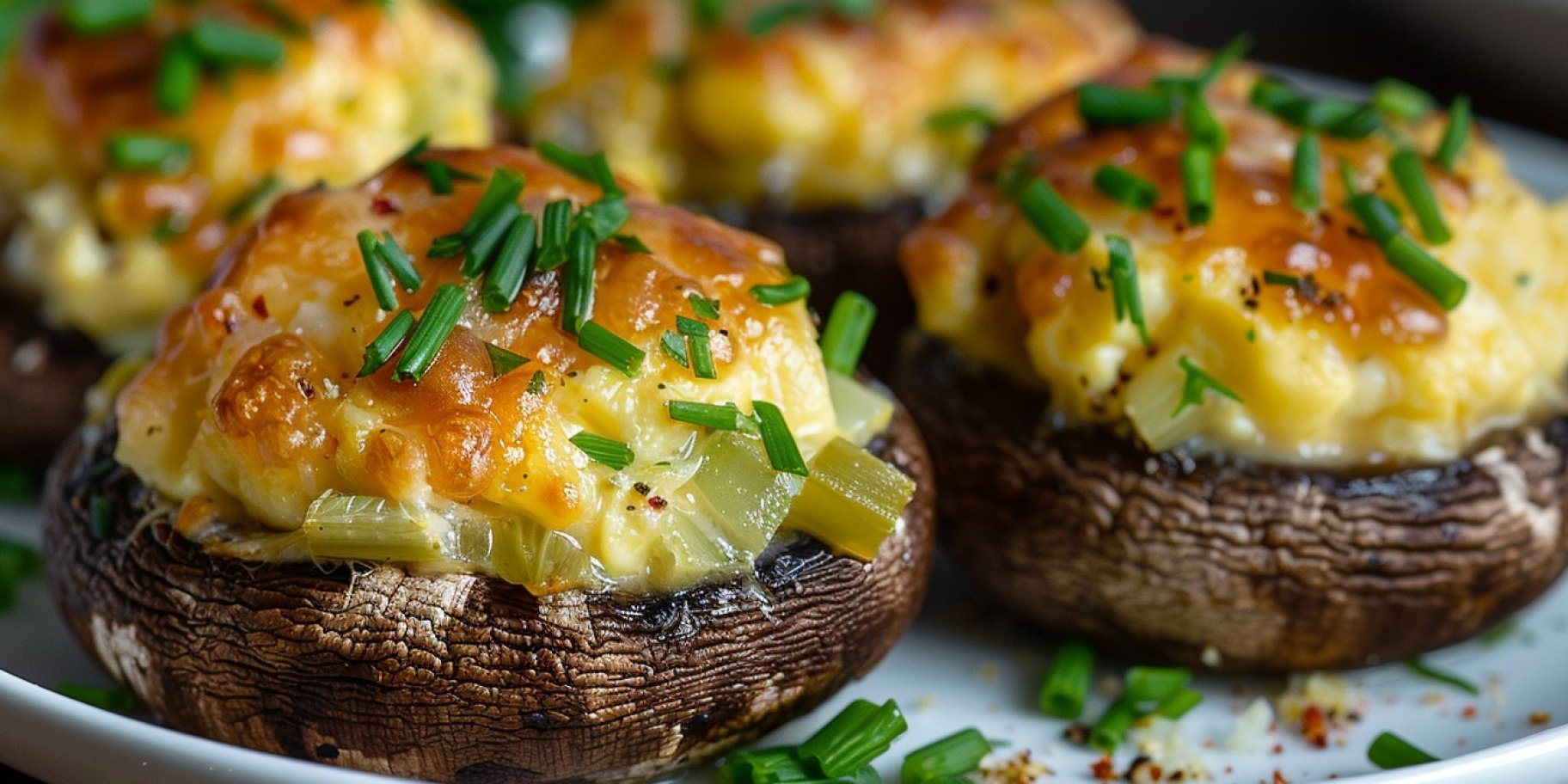 Фаршированные грибы в духовк