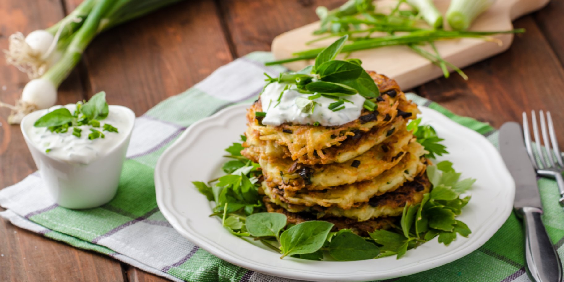 Оладьи из зелени и овощей