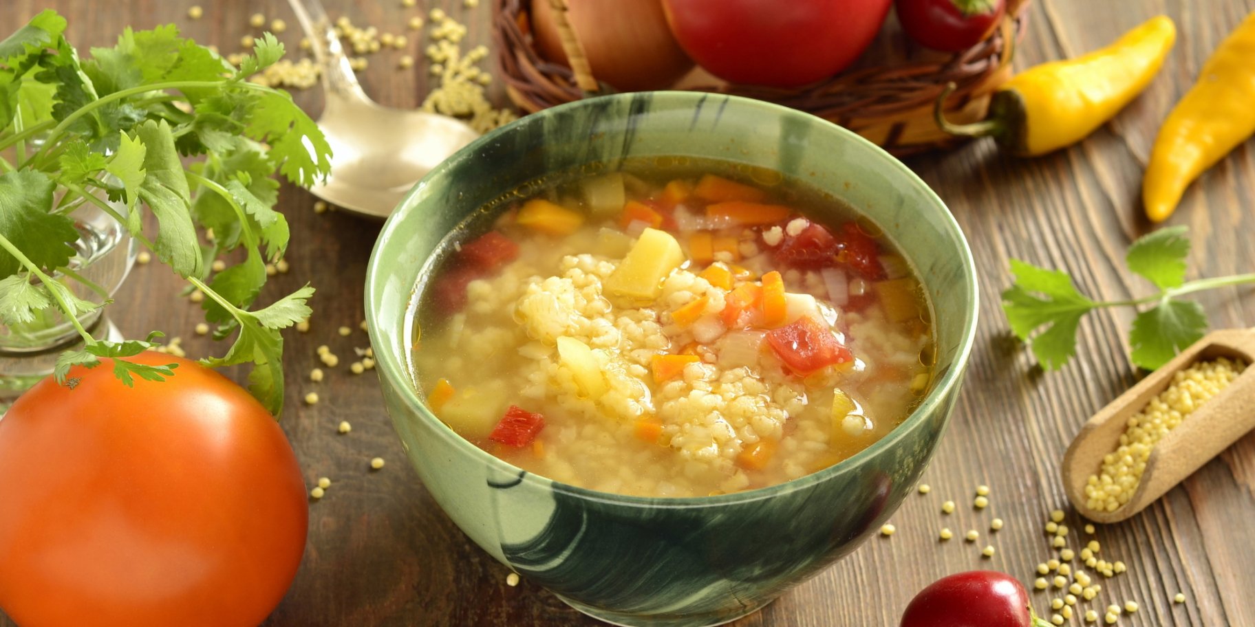 Суп з рибою і пшоном