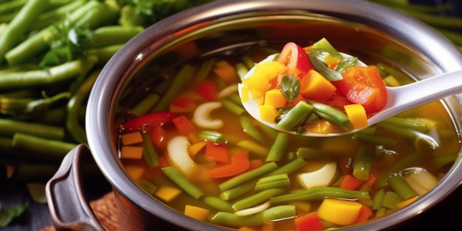 овочевий суп зі стручковою квасолею