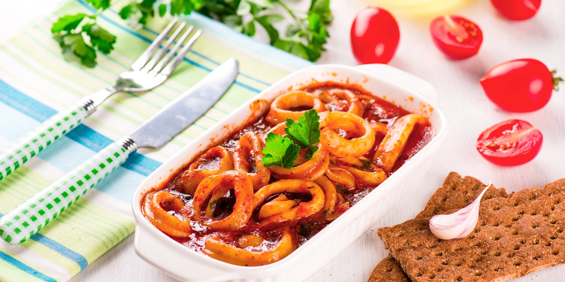 Кальмар с капустой