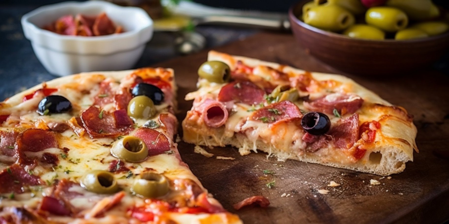 Пицца с оливками