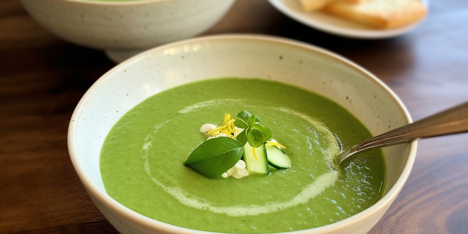 Зелений гаспачо з цукіні та спаржею