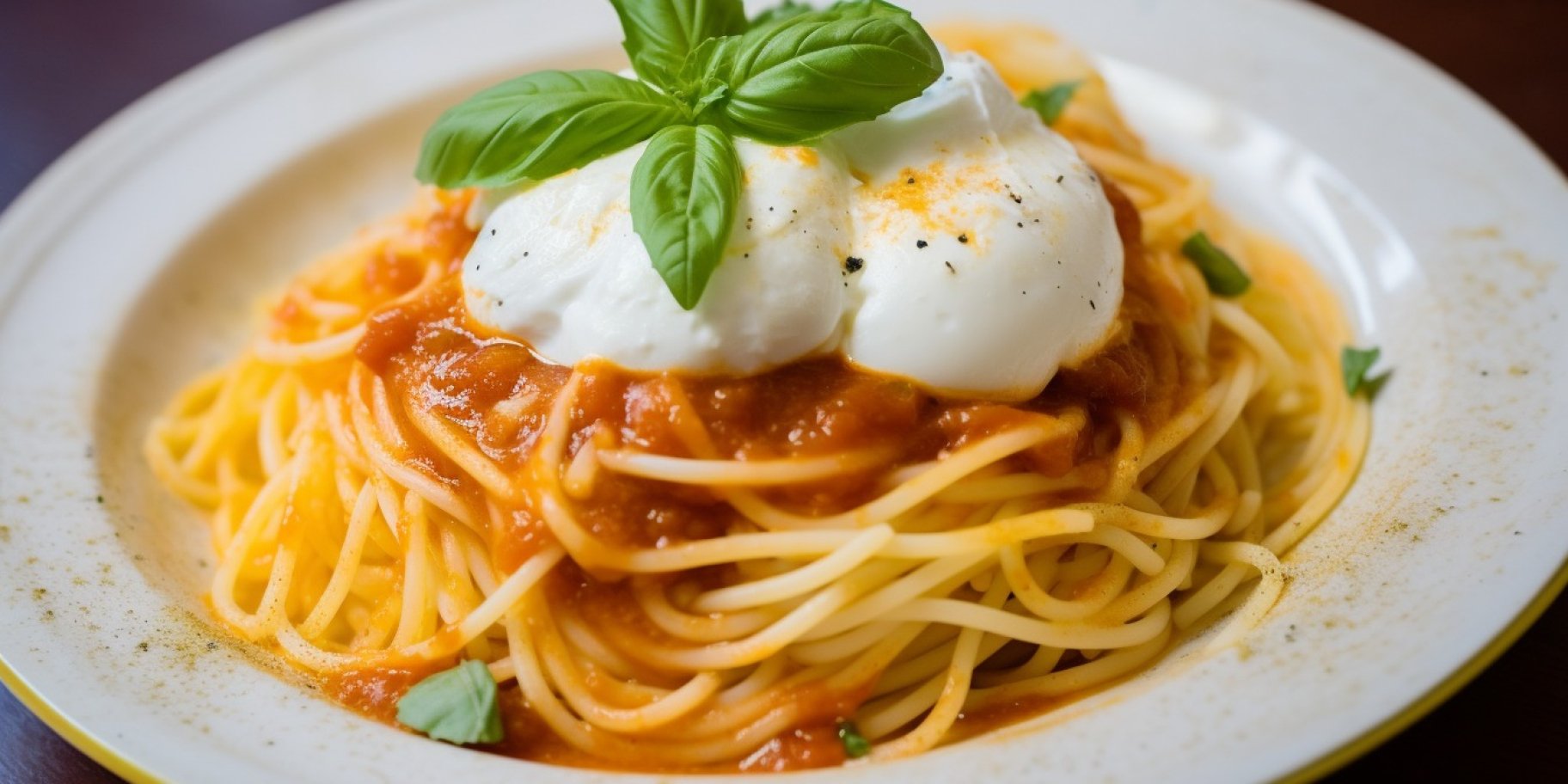 паста по-українськи з жовтими помідорами