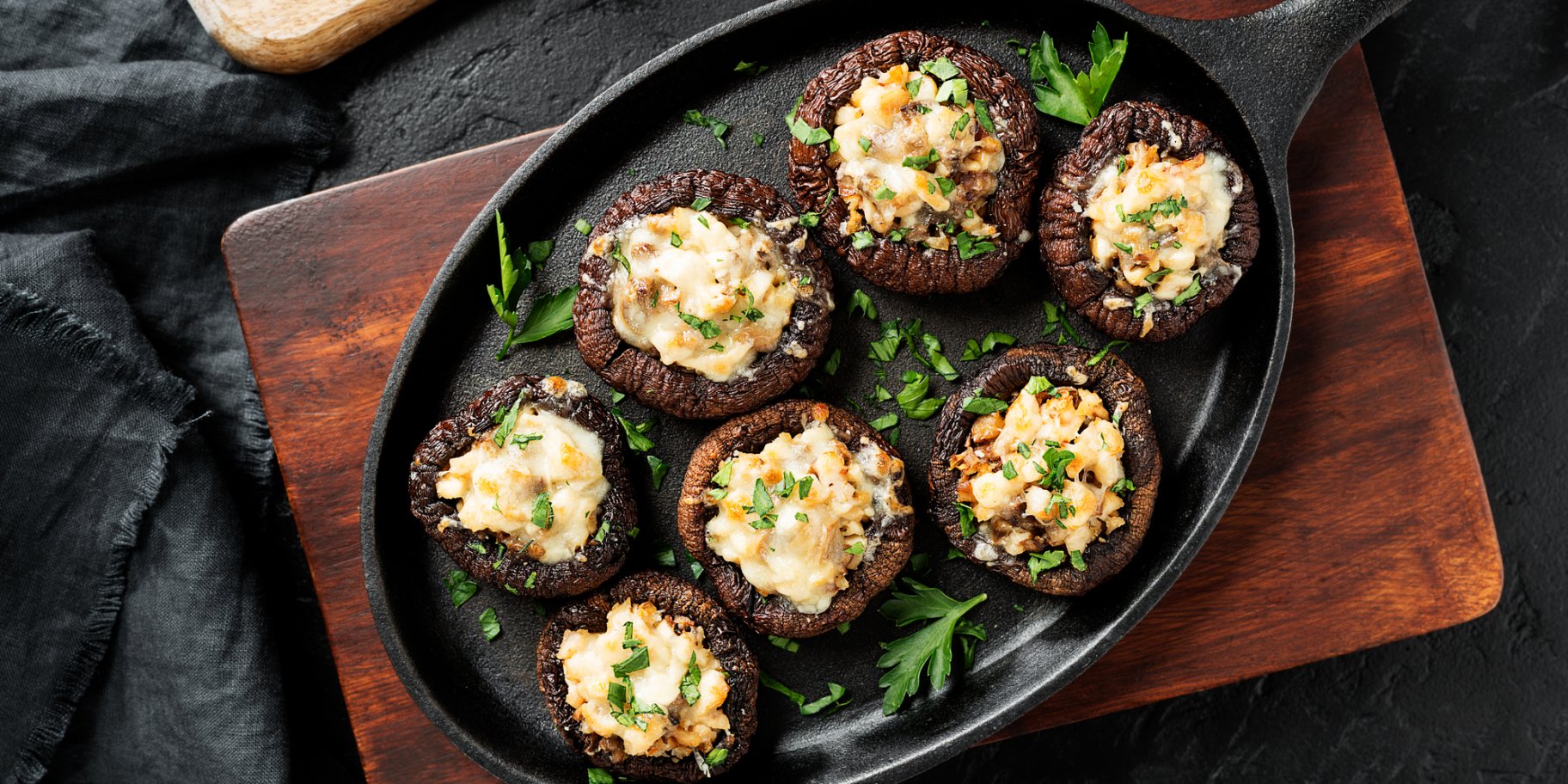 Фаршировані печериці з м’ясом