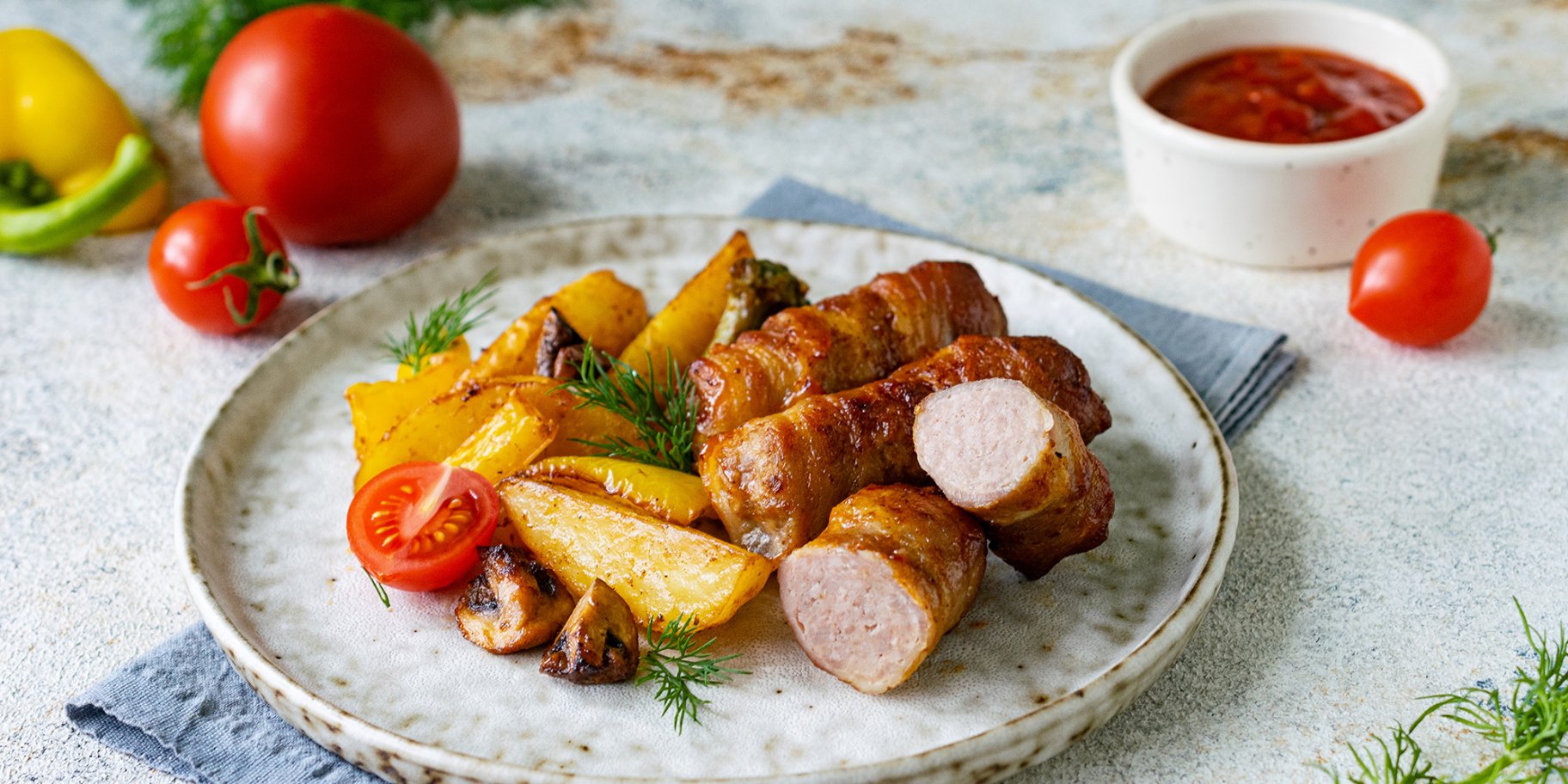 Чевапчичі з картоплею в аерогрилі