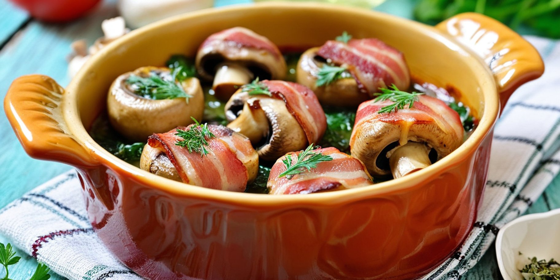 Печериці в беконі