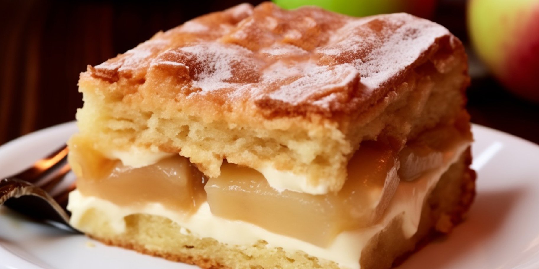 Яблучний пляцок із сиром