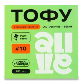 Тофу «Лавка традицій» Alive з паприкою та зеленню, 200г