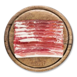 Свинячий бекон нарізаний охолоджений в/у, 100г