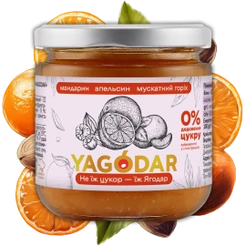 Мандарин-апельсин-мускатний горіх джем без цукру 210 г