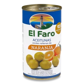 Оливки El Faro фаршировані апельсином, 350г