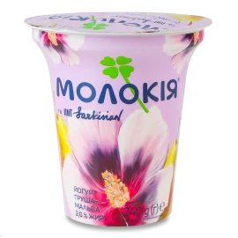 Йогурт Молокія з наповнювачем груша мальва 2% стакан, 240 г