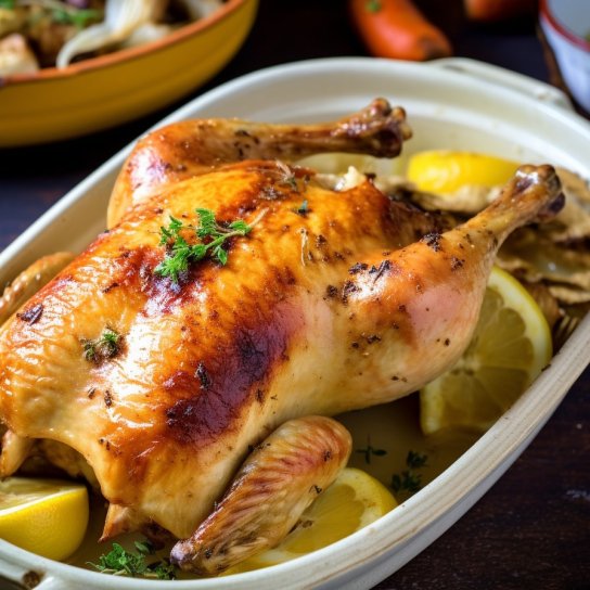 Курка запечена в кофейному маринаді