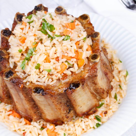 Корона з реберець з рисом