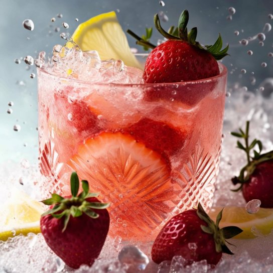 Полунично-лимонний шпріцер