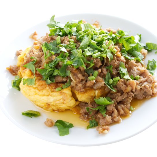 Тайський омлет з фаршем