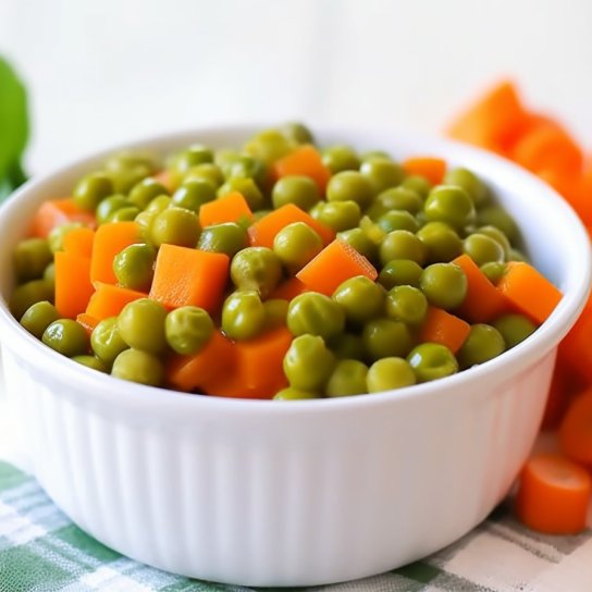 Консервированный горошек с морковью