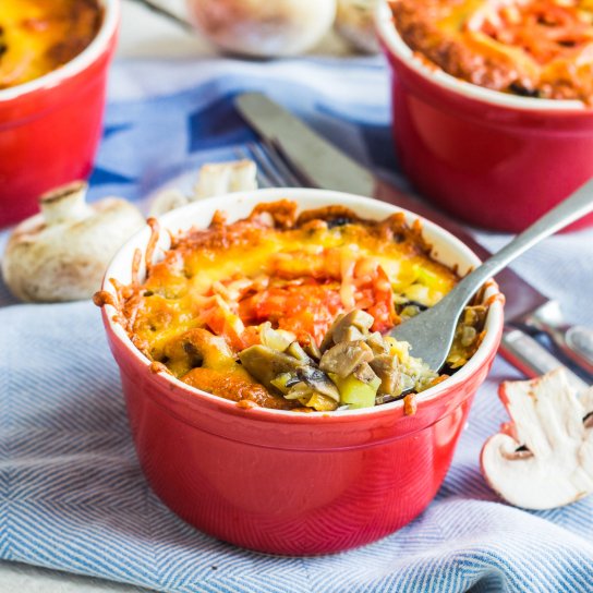 Гратен з грибами й гречкою