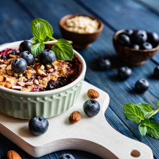 запіканка з чорницею