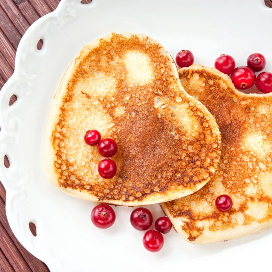 Панкейки у формі сердечок