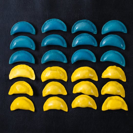 Жовто-блакитні вареники - рецепт