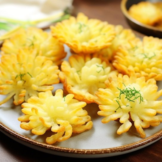 смажені картопляні «квіти»