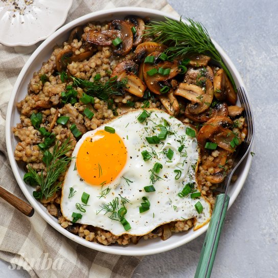 Гречка з грибами