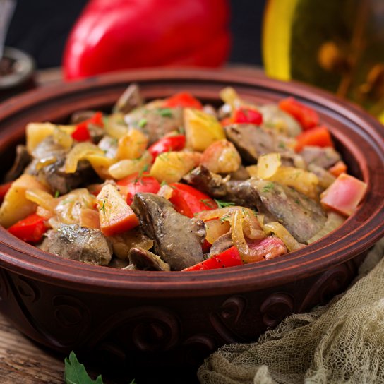 Печеня з печінкою і картоплею
