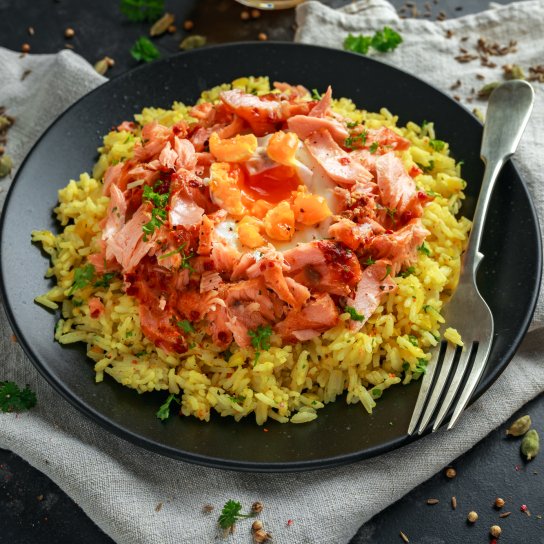 Пряний рис із сочевицею