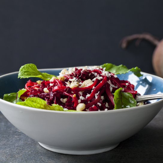 Салат з буряка, квасолі та моркви