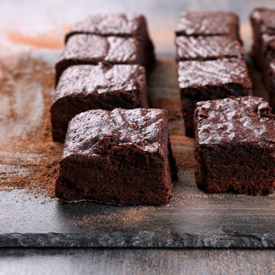 Брауни с какао и бананом