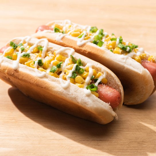 Хот-дог з сиром та кукурудзою