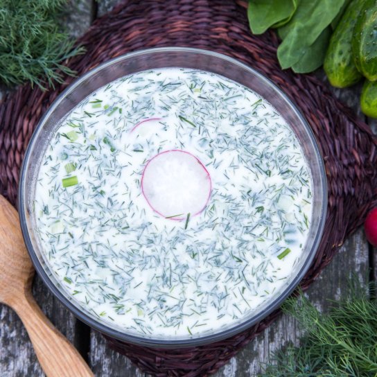 Окрошка на сметані