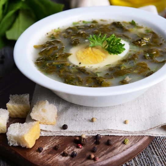 Щавлевий суп на рибному бульйоні