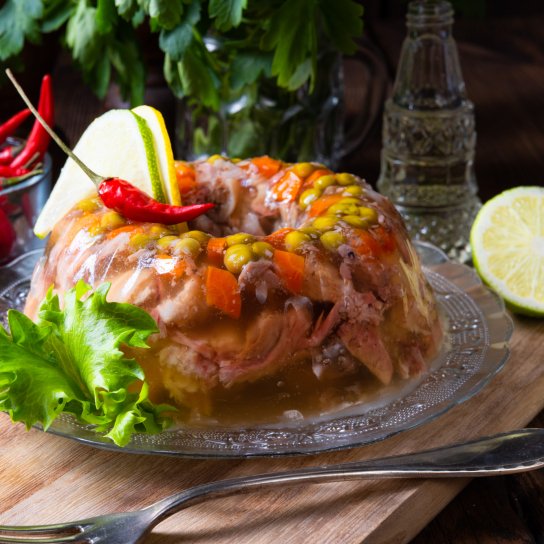 Заливне з гусятиною - рецепт