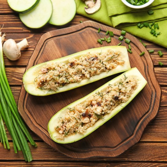 Фаршировані цукіні з сочевицею