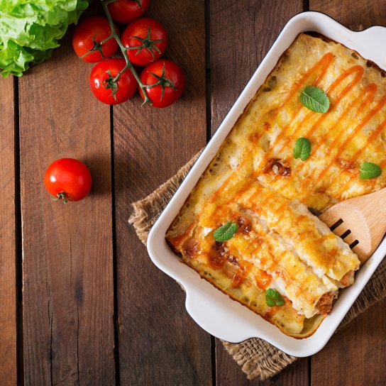 Блинчики под бешаммелью