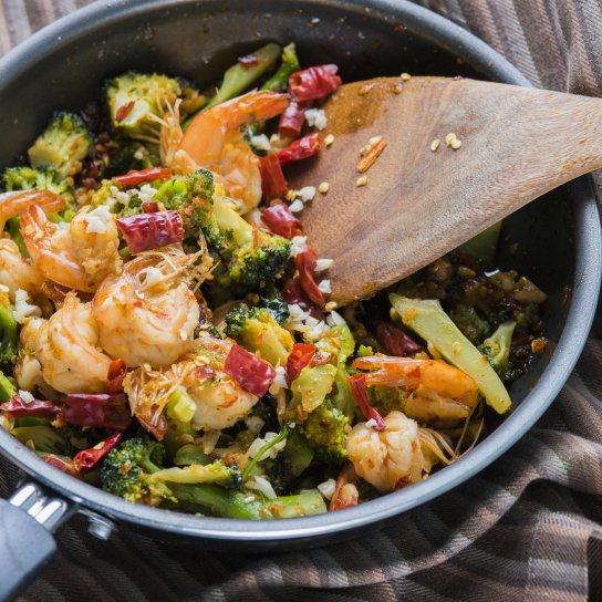 Жареные креветки