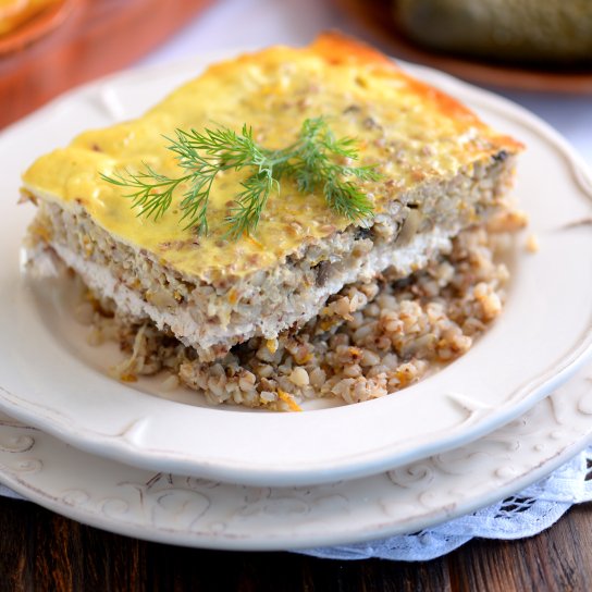 Крупник з гречки та печериць