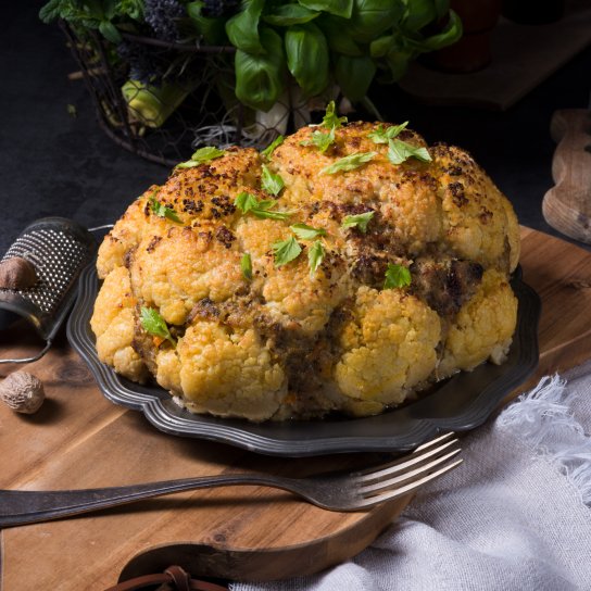 Цвітна капуста з м'ясним фаршем