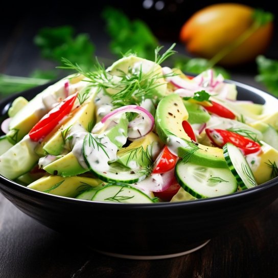 Салат с сыром с плесенью