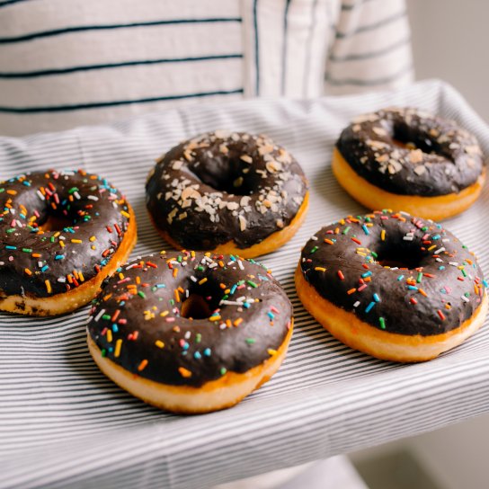 Запечені пончики з шоколадом