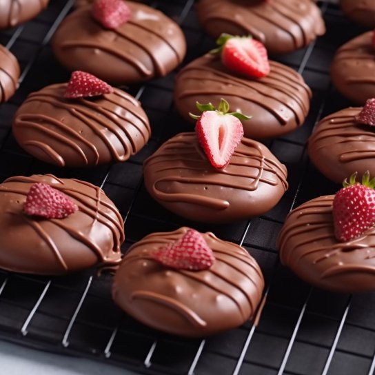 Шоколадный десерт с клубникой