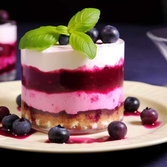 Десерт без выпечки из черной смородины