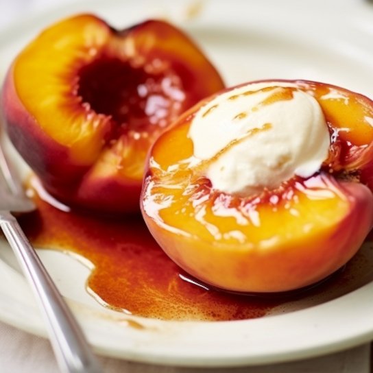 Карамелизованные персики