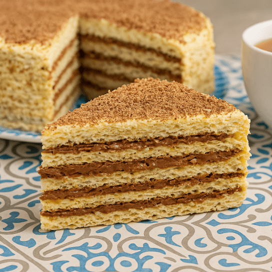 Вафельний торт «Зебра»