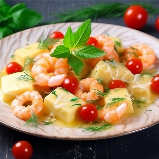 Равіолі з креветками