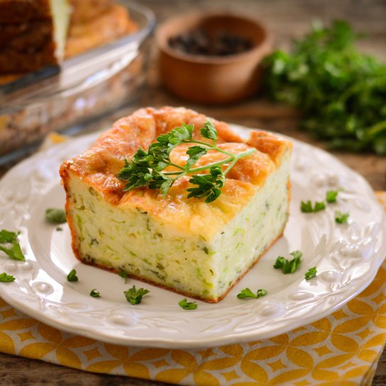 Запіканка з кисломолочного сиру із зеленню